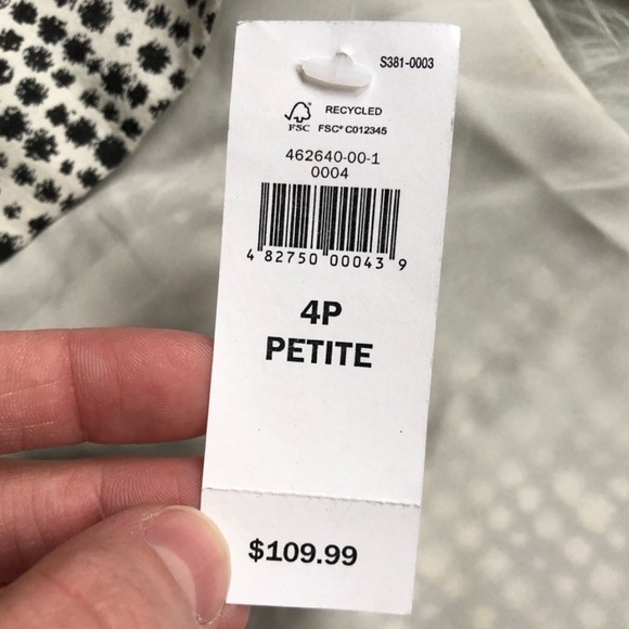 NWT Banana Republic Black & White Dress - Picture 5 of 6